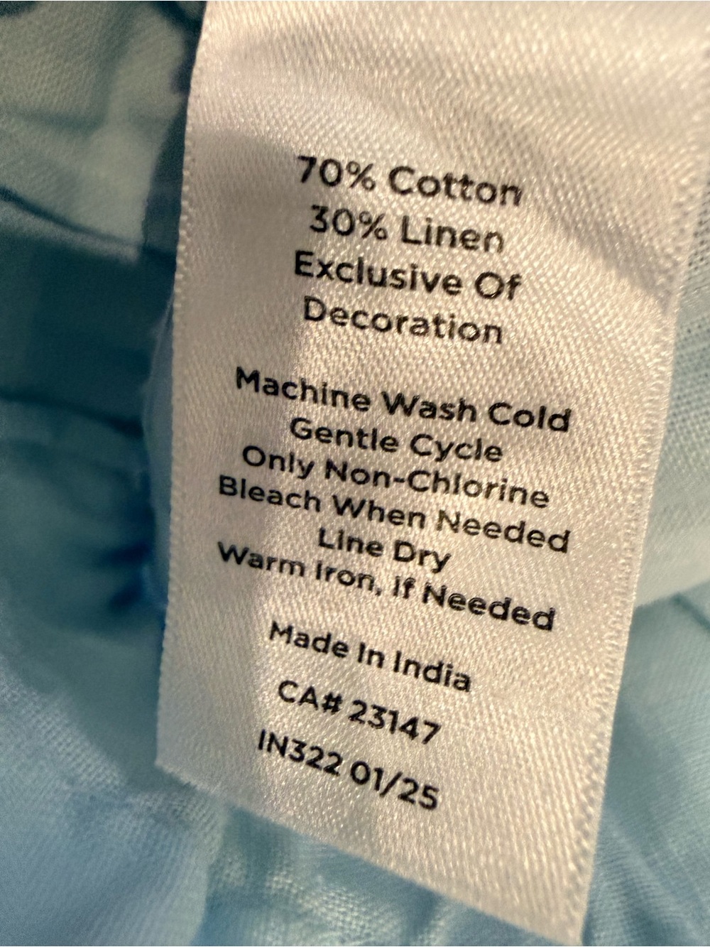 Talbots Petite Light Blue Eyelet Embroidered Linen Blend Crop Pants MP - Picture 9 of 13